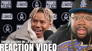 Cordae Spazzes ON LA LEAKERS FREESTYLE REACTION 🔥🔥🔥 [upl. by Tnahsarp]