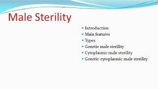 Male Sterility and its typesPlant Breeding for any agricultural competitive exam [upl. by Olaznog929]