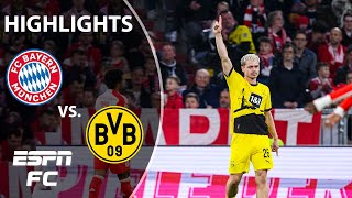 Bayern Munich vs Borussia Dortmund  Bundesliga Highlights  ESPN FC [upl. by Lalat]