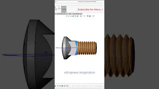 Square Neck Oval Head Plow Bolt EngineerImagination  foryou shorts solidworks model 3d [upl. by Annaehs62]