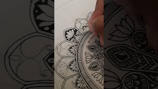 Circular mandala art Easy mandala design mandalarts art ytshorts mandaladesign shorts [upl. by Dygall858]