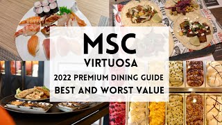 MSC Virtuosa Premium Dining Guide  All the speciality venues tried and tested [upl. by Kciderf849]