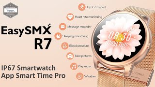 EasySMX R7 Smartwatch  Montre Connectée IP67  App Smart Time Pro  Android amp IOS  Unboxing [upl. by Radferd]