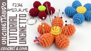 Come fare un Fiore Amigurumi  Tutorial Uncinetto [upl. by Gilbertina]