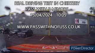 REAL DRIVING TEST ROUTE IN CHERTSEY 1 [upl. by Zulch307]