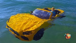 BRUDER NEW CAR CRASH in the SEA [upl. by Eldwon]