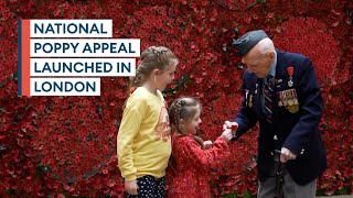 Royal British Legion launches 2022 Poppy Appeal in London [upl. by Rebecca]