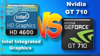 Intel HD Graphics 4600 vs Nvidia Geforce 710  Which is better  Haswell vs Nvidia [upl. by Guenzi]