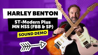 Harley Benton STModern Plus MN HSS FBB amp SP  Sound Demo [upl. by Murtha]