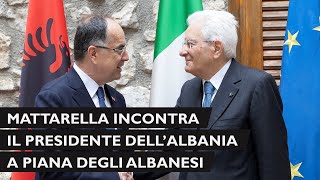 Mattarella incontra il Presidente della Repubblica dAlbania a Piana degli Albanesi [upl. by Erskine859]