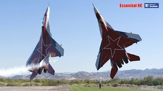 FANTASTIC Russian Mikoyan Gurevich MiG29 FORMATION PAIRDUO with OVT VECTORED THRUST Demo [upl. by Graeme]