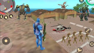 Rope Hero Vice Town Rope Hero on Army Base Rope Hero Drive Assault Machine  Android Gameplay HD [upl. by Naivaf]