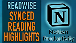 AutoSynced Reading Highlights in Notion via Readwise Kindle Pocket Instapaper [upl. by Anilra]