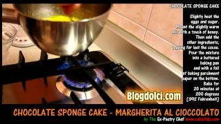 Chocolate Sponge Cake Recipe from Italy  Margherita al cioccolato  ITALIAN RECIPES [upl. by Joyan]