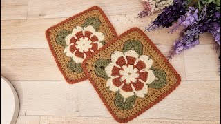 Very Beautiful Crochet Flower Granny Square Free Tutorial [upl. by Arebma509]