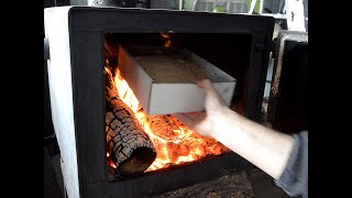 How to burn sawdust in a wood stove shorts [upl. by Shari143]