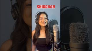 Shinchan sings Gulabi Sadi gulabisadi marathi shinchan [upl. by Reffotsirk]