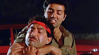 Sunny Deol Zabardast Action Scene  Tridev  Madhuri Dixit  Bollywood Movie  Amrish Puri [upl. by Elita]