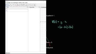 Maksimering av areal under graf med Geogebra R1 eksamen høst 2020 Del 2 Oppgave 3 [upl. by Yursa368]