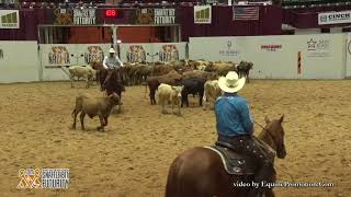 Cinch Kiss ridden by James Martinez  2017 Snaffle Bit Futurity Herd Work  Open Prelims [upl. by Lenora]