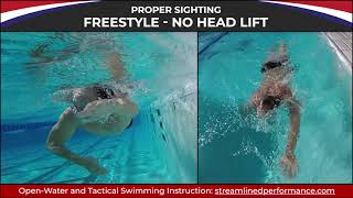 How to Properly Sight while Swimming  Lesson 1 Introduction  Streamlined Performance [upl. by Aidas]