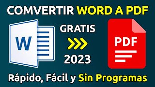 Convertir un WORD a PDF ⏩ Pasar un Documento docx a pdf 👍 Gratis y Sin Programas [upl. by Vitus]