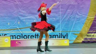 Majorettes AZARIA Piekary Śląskie  baton solo junior  Liberec 2024  Majorette Championship MWF [upl. by Jaquelin]