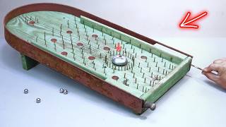 1930s Wood Bagatelle Restoration amp Rebuild  Do You Know This Game [upl. by Weismann]