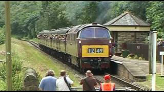 D1062 Western Courier hellfire Departure from Irwell Vale 4709 [upl. by Adnouqal419]