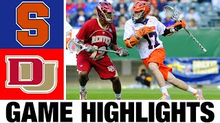 5 Denver vs 4 Syracuse Highlights Quarterfinal  2024 NCAA Mens Lacrosse Championships [upl. by Eilloh]