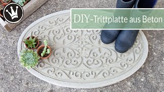 DIY  BETON Trittplatte selber machen  Gartendeko aus Beton  DekoideenReich [upl. by Yukio]