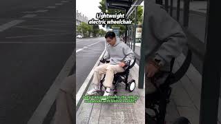 Lightweight electricwheelchair can be easily folded and carried laborsaving for dailytravel [upl. by Jocko]