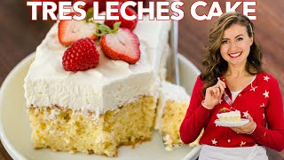 Easy Tres Leches Cake Recipe  Three Milk Cake [upl. by Ehcrop]