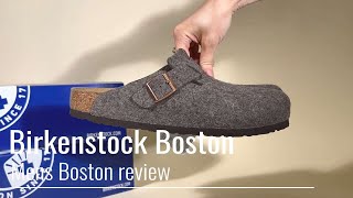 Birkenstock Boston  Reviewing the wool amp nubuck mens Birkenstock Boston [upl. by Winchester]