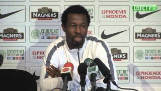 Celtic FC  Efe Ambrose Prematch v Partick Thistle 02122014 [upl. by Yelda]