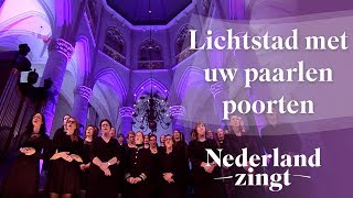 Lichtstad met uw paarlen poorten  Nederland Zingt [upl. by Ahseuqal]