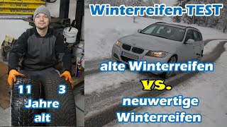 Winterreifen Test  alte Winterreifen vs neuwertige Winterreifen  Lohnt sich der Neukauf [upl. by Heyman]