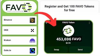 FAVO Token Airdrop Claim Free 300 FAVO Token Listing on binance okx houbi [upl. by Dorran559]