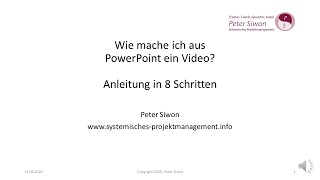 ErklärVideos mit Powerpoint in 8 Schritten erstellen [upl. by Idid]