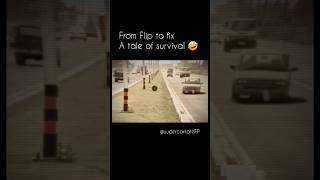 From Flip to fixTyre back in its placequotshortsfeed sportscar funny shorts [upl. by Perren]