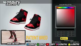 NBA 2K23 Next Gen Shoe Creator  Air Jordan 1 quotPatent Bredquot [upl. by Algie982]