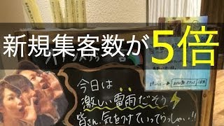 手書き看板の内容をかえて新規集客数を5倍にする極意 [upl. by Nonrev]