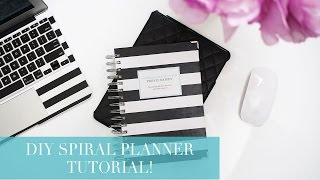 How to Make Your Own Spiral Planner  DIY Tutorial [upl. by Asereht34]