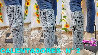 Como tejer los calentadores o palainas N° 2 a crochet en punto  para niñas y damas [upl. by Wardieu482]