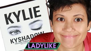 Women Try Kylie Jenners Eyeshadow • Ladylike [upl. by Kcir]