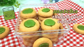 Resep Matcha Thumbprint Cookies  Kue Kering Lebaran Kekinian 2021 [upl. by Eniahpets]