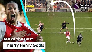 10 AMAZING Arsenal goals scored by Thierry Henry  Premier League [upl. by Selrhc]