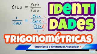 Identidades TRIGONOMÉTRICAS Identidades Recíprocas paso a paso [upl. by Riggs893]
