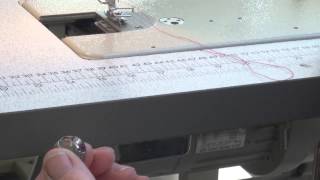 How to thread an industrial sewing machine bottom thread [upl. by Ahsekad]