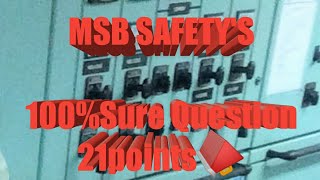 MSBMAIN SWITCHBOARD SAFETYSSURE QUESTION FOR ELECTRICAL ORAL EXAMSMeo class 4 [upl. by Michail]